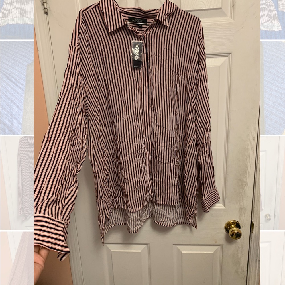Stripped button up blouse